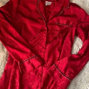 Gorgeous Red Satin Pajama Set